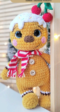 Parkaeva HM - Easy Crochet Love - Anastasia Parkaeva - Gingerbread Man - English Translated