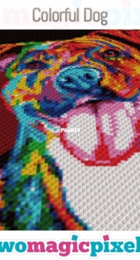 Two Magic Pixels - Colorful Dog