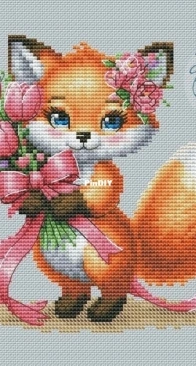Marshmallow Witch - Zephyr Witch - Fox with tulips by Asya Pristavova XSD