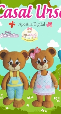 Atelie Juju Bastos - Jussara Bastos - Bear Couple - Casal de Ursos - Portuguese