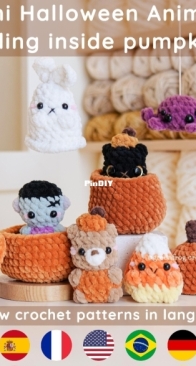 Greenfrogcrochet Mini Halloween Amigurumi in pumpkin eng