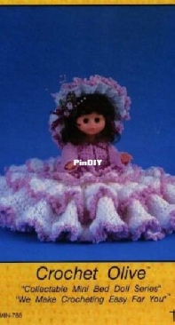 Td Creations 788 - Collectable Mini Bed doll Series - Crochet Olive
