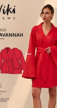 Viki Sews - Savannah Dress - Саванна платье - Sizes 34-52 - English, Russian