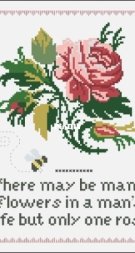 Hands Across The Sea Samplers - A Little Gem Series - Only One Rose - A Postcard From the Heart  XSD+PCS