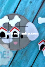 E and Me Designs - ITH Dog Tic Tac Toe Game