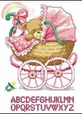 Vervaco 70.660 Girl Bear Carriage xsd