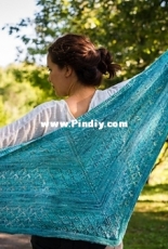 Seafoam shawl - Ellas Knits - English, French