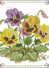 Vervaco 70.869 Bordered Pansies pcs
