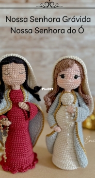 Encantarte Croche - Edna Alcantara - Our Lady Pregnant and Expectation of the Blessed Virgin Mary -   Nossa Senhora Grávida e Nossa Senhora do Ó - Portuguese