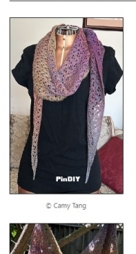 Keriahs Narrow Crescent Scarf by Camy Tang-Free
