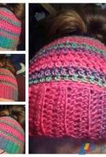 Two Bistitchual Girls- Kayla Rollin - Messy Hair Dont Care Bun Hat
