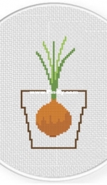 Daily Cross Stitch - Potted Onion