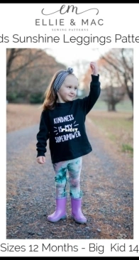 Ellie and Mac - Sunshine Leggings - Sizes 12 Months - 14 Years - English + French