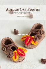 Hopeful Honey - Olivia Kent - Autumn Oak Baby Booties - Free