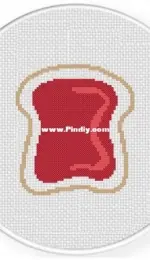 Daily Cross Stitch - Jam Toast