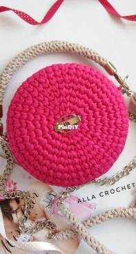 Alla Crochet Handmade Bags - Bag Raspberry - Сумка Малинка - Russian