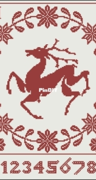 Modern Folk Embroidery - Summertime Stag A Swedish Cushion  XSD+PCS