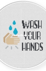 Daily Cross Stitch - Wash Your Hands 2