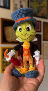 CrocheteriaPri - CrocheteriaPoa - Priscilla Luiz - Talking Cricket - Grilo Falante - Portuguese