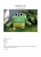 Little Squirrel Designs- Julie Lapalme - Little Pillow Pal Frog - English