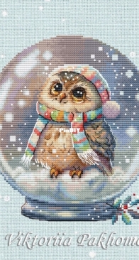 Snowglobe With An Owl by Victoriia Pakhomova SAGA