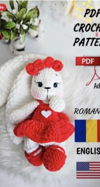 Nooka Crochet Toys - Nooka Handmade - Cristina Baldea -  Dora Bunny - X-mas Edition