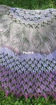 Flowers in the Rain Shawl by Ilona Dmitrieva