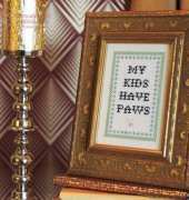 Subversive Cross Stitch - My kids have paws- Free
