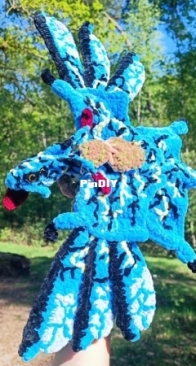 Wired Ikran Dragon With Saddle Crochet Pattern | Fantasy Flying Banshee Amigurumi PDF