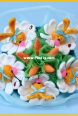 Esbelova - Елена Белова Elena Belova - Chamomile bunnies bouquet - Букет ромашковых зайчиков - Russian