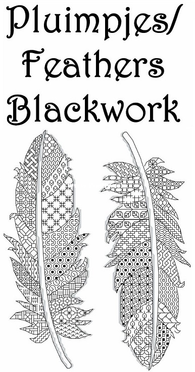 HetBorduurbloempje - Blackwork Feathers.JPG