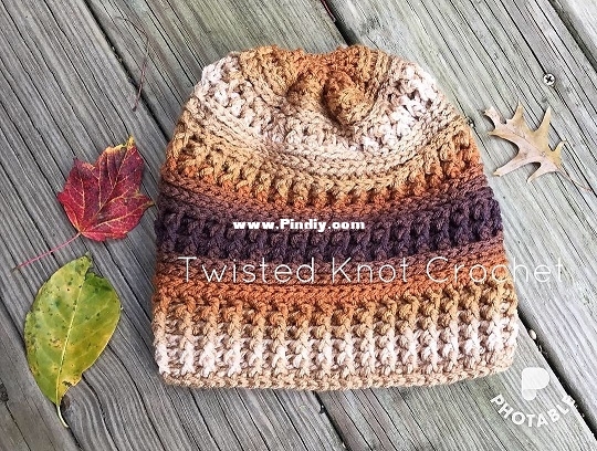 Twisted Knot Crochet - Cassie Stebelton - Warm Cozy Beanie and Bun Hat.JPG