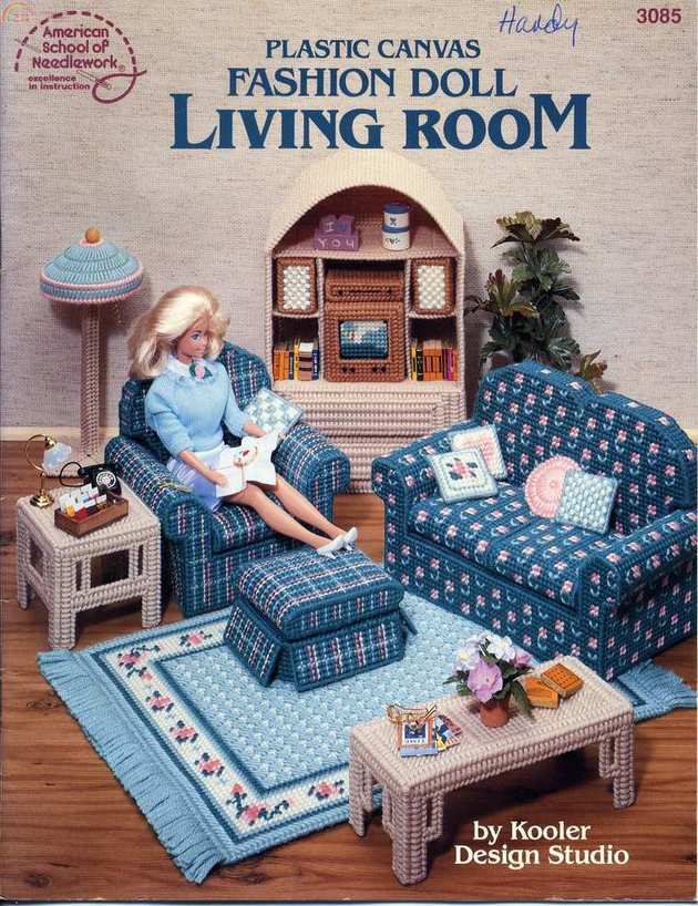Plastic Canvas Fashion Doll Living Room0.jpg