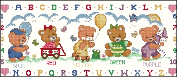 13566 Bears &#039;N Color-DIM+DMC.jpg