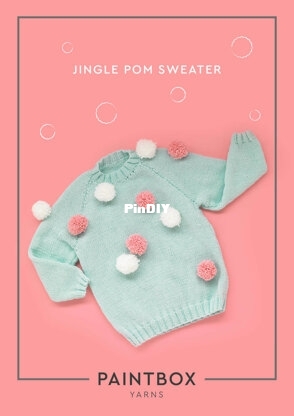 Jingle Pom Sweater PaintBox Yarns Free