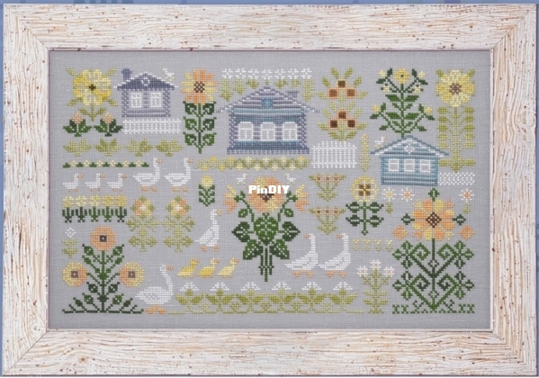 Owl Forest Embroidery - Geese and sunflowers.jpg