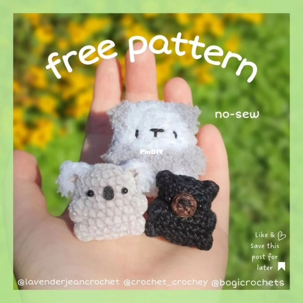 Koala and bear bogicrochets lavender crochet crochey free pattern 