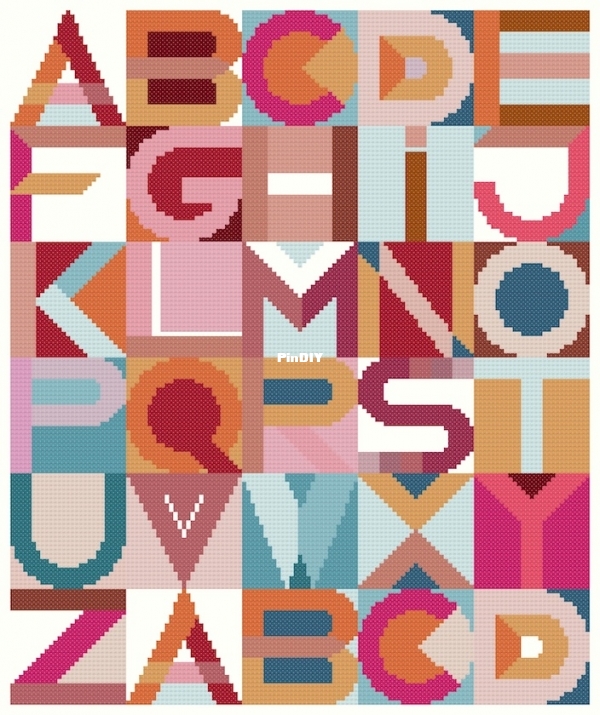 Modern Graphic Alphabet Sampler (DMC).jpg