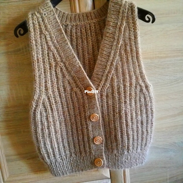 kötött, rövid, mellény, knitted, brioche, short, vest,.jpg