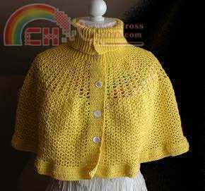 Vintage Crochet Adult Caplet-Child Cape.jpg