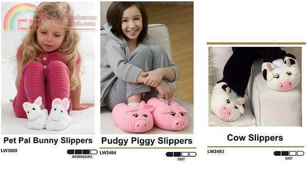 Bunny, Piggy & Cow Slippers