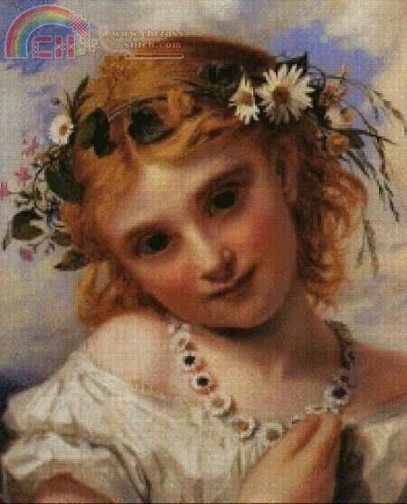 GK569 Young Girl With a Garland of Marguerite.JPG