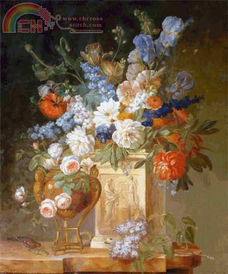 VSP001 Basket and Vase of Flowers - Cornelis Van Spaendonck.jpg