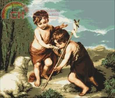 Goblenset 619 Isus si Ioan Botezatorul copii.jpg