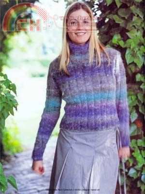 Skinny Ribbed Sweater Knitting Pattern from Debbie Bliss