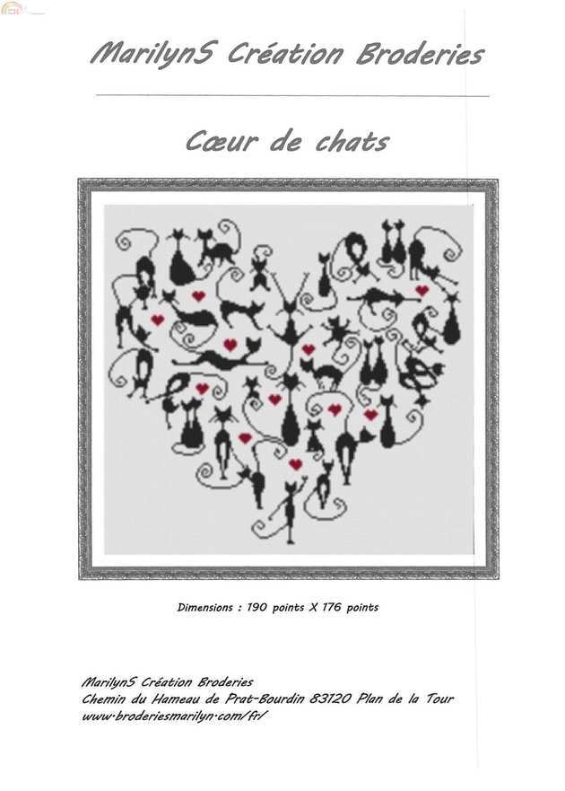 MarilynS Creations Broderies -  Coeur de Chats.jpg