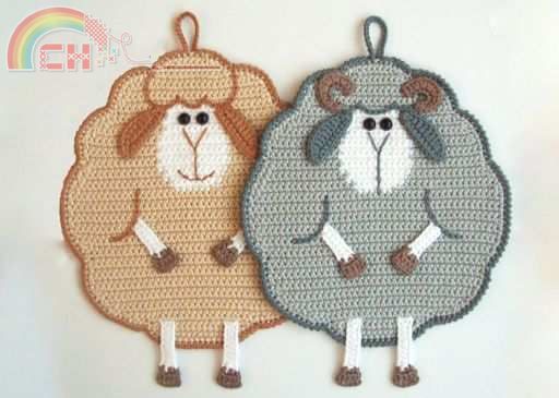 065 Mr and Mrs Sheep potholder.jpg