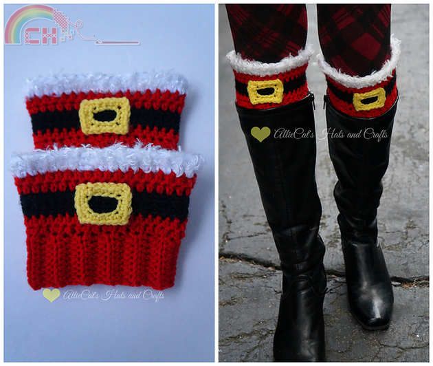 AllieCats Hats and Crafts- RaeLynn Orff- Holiday Cheer Boot Cuffs.jpg