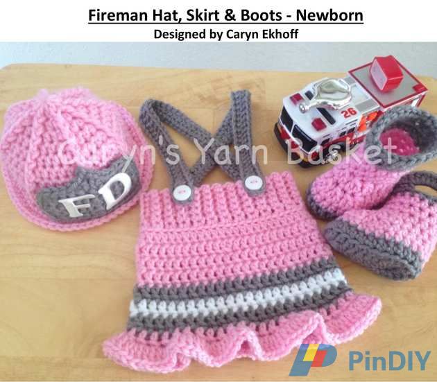 Fireman Hat Skirt and Boots